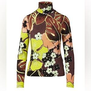 Dries van Noten Hask Floral Turtleneck